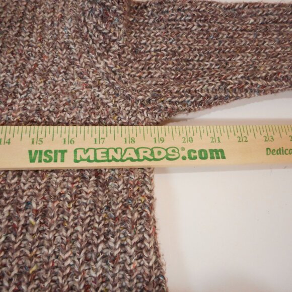 Christopher & Banks Womens PM Open Front Cardigan Sweater Brown Speckled Pockets - Picture 6 of 12